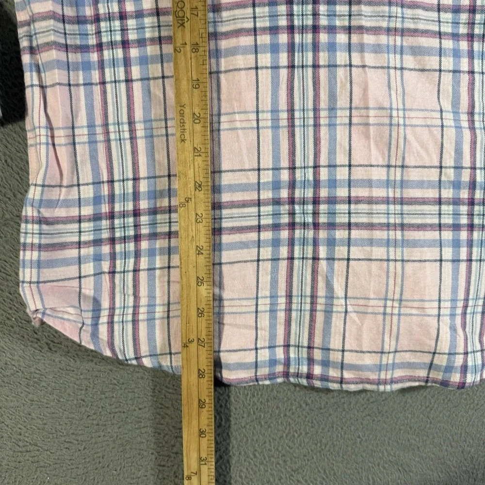 Vintage Lauren Ralph Lauren Women's Collar Classic Pajama Set Pink Plaid Size XL - Picture 7 of 12